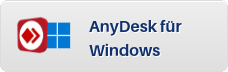 Button mit dem Text 'AnyDesk für Windows' und einem roten Symbol mit einem weißen Pfeil und einem Windows-Logo.